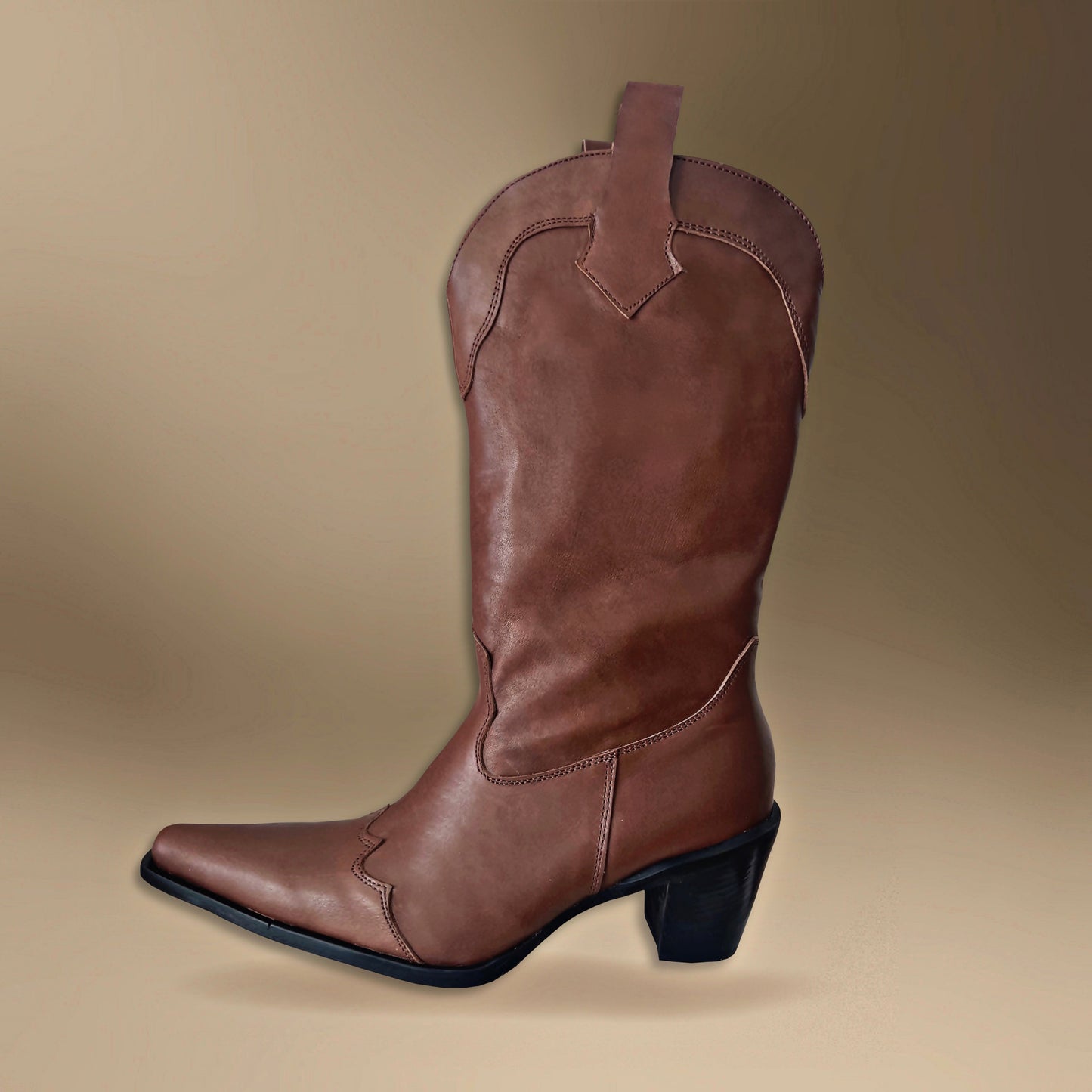 Botas de piel Sofía Brown
