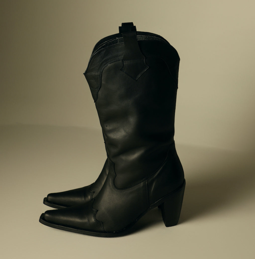 Bota de piel negras Sofía black