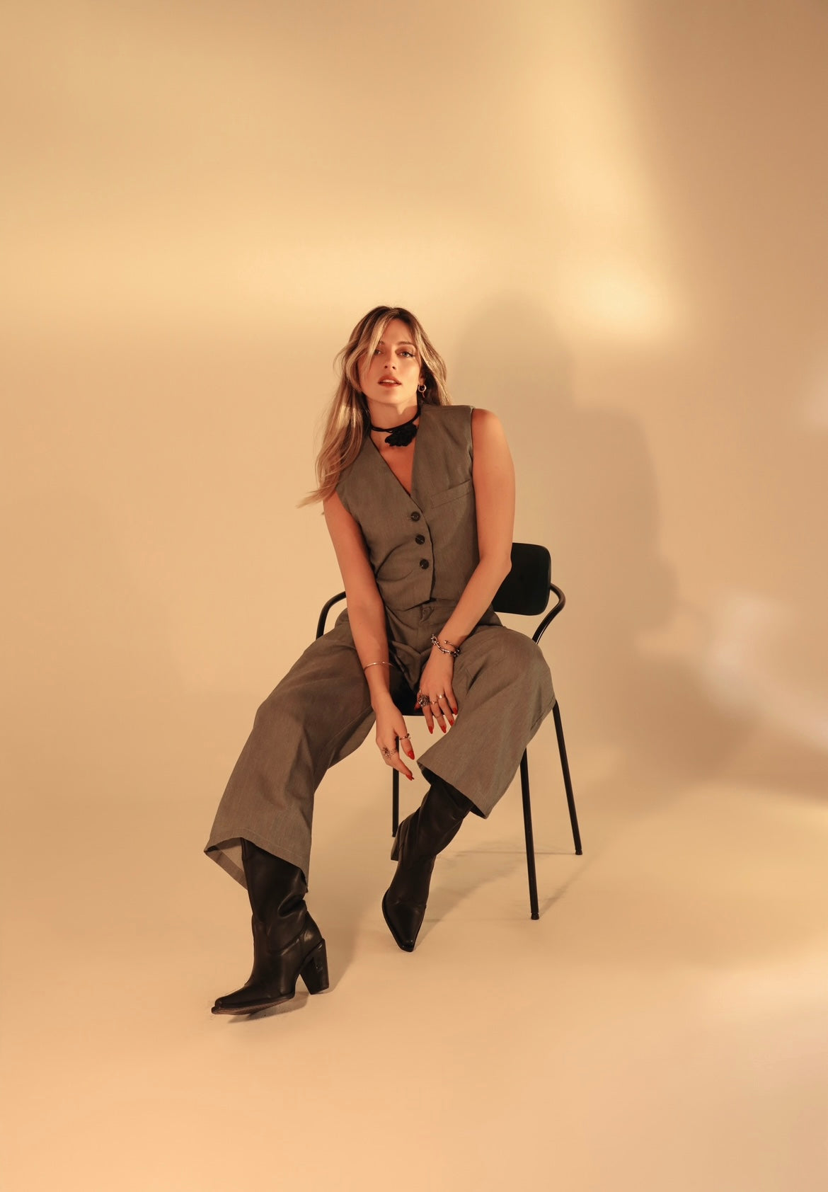 Bota de piel negras Sofía black